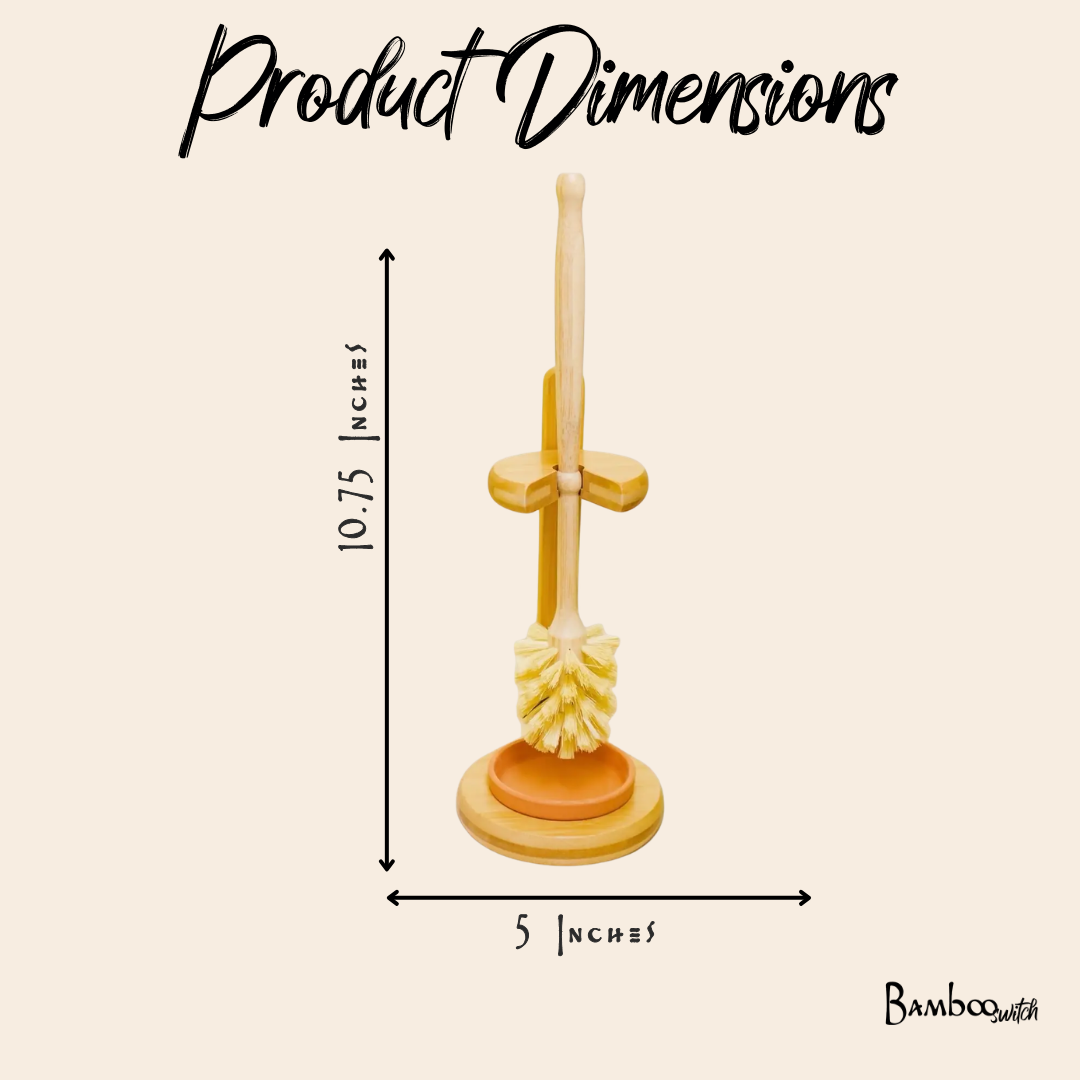 Bamboo Toilet Brush & Stand
