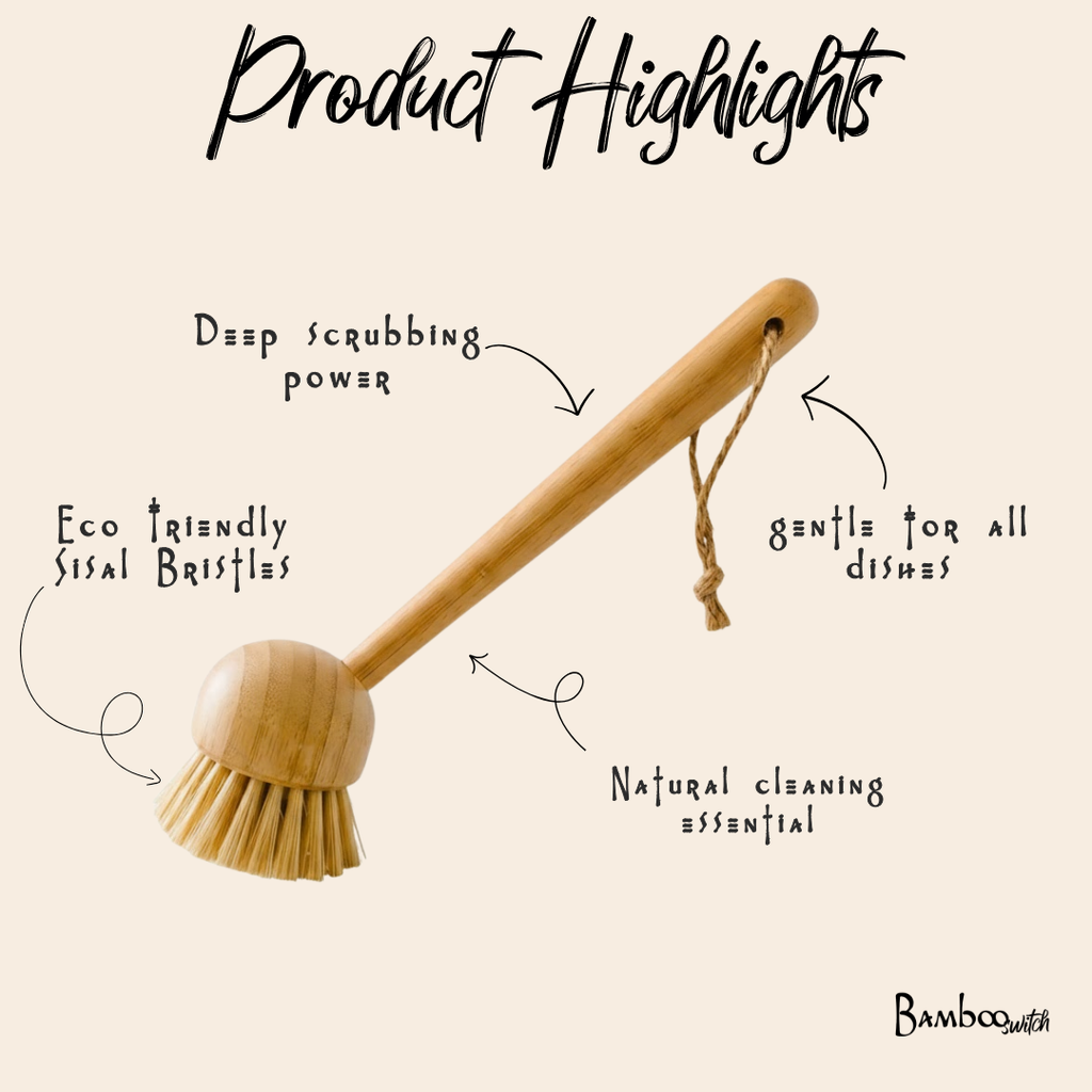 Bamboo Kitchen Dish Scrubber
