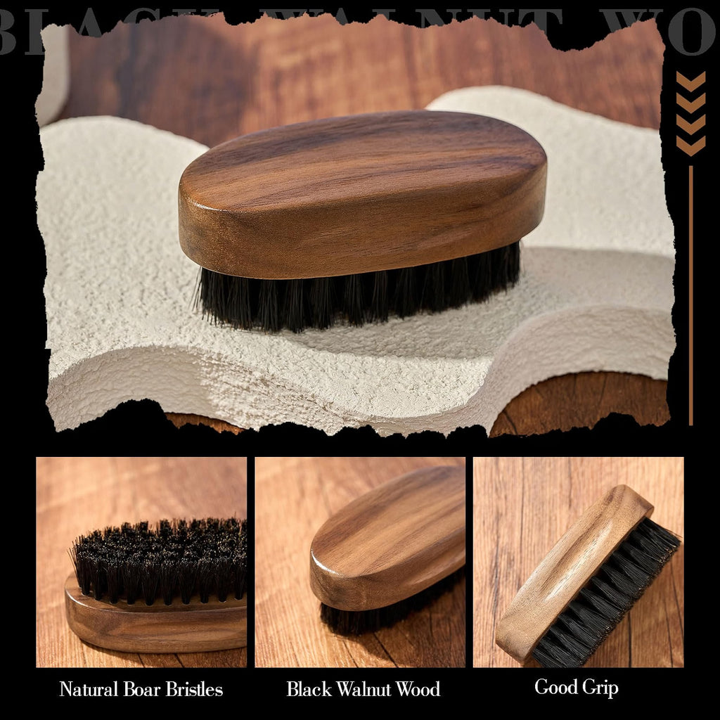 Boar Bristle Beard Brush - Compact